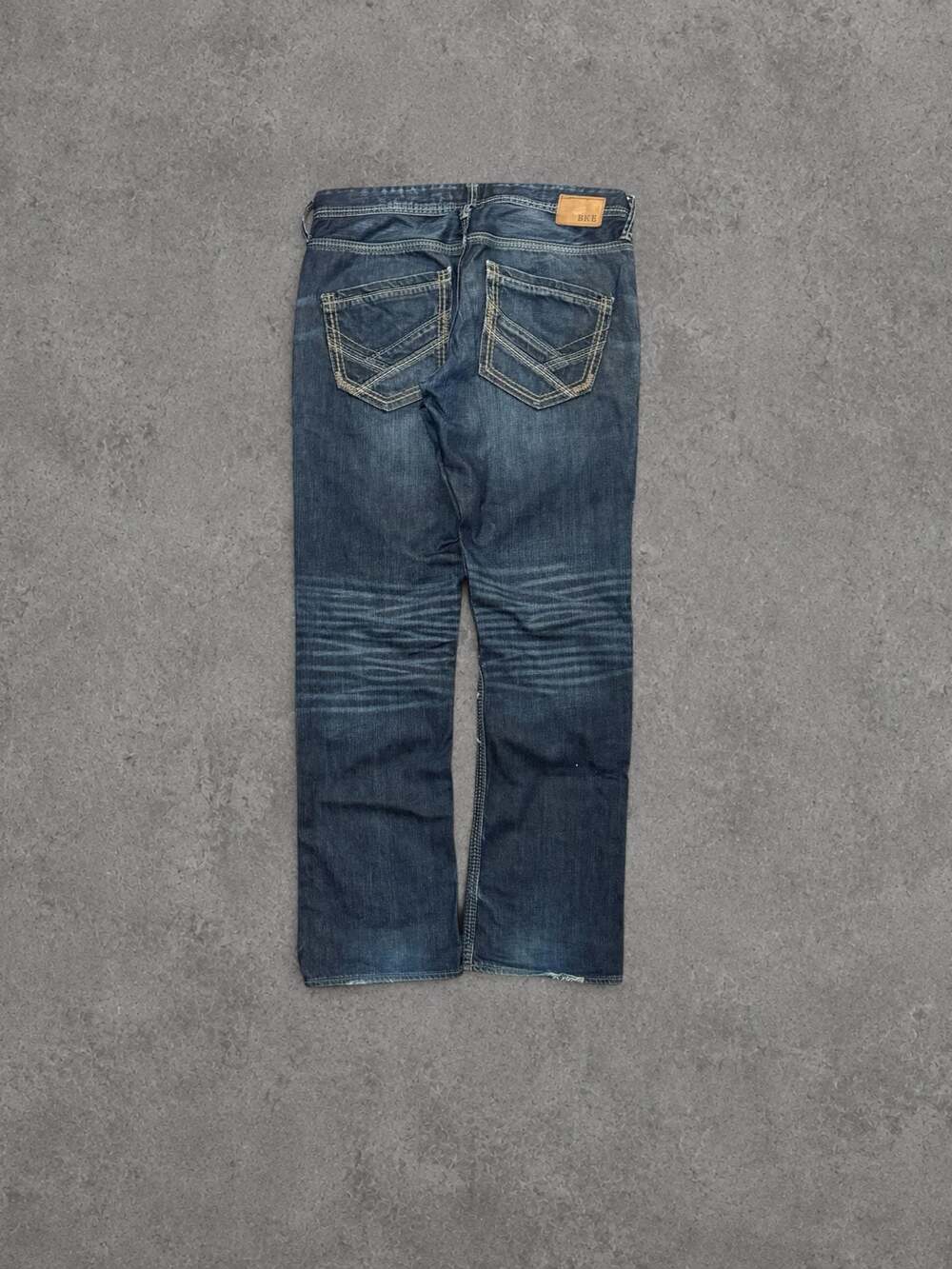 BKE Carter Straight Men's Blue Denim Jeans Size 33R Style ABM2719